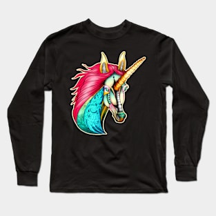 Unicorn Colorful Head Long Sleeve T-Shirt